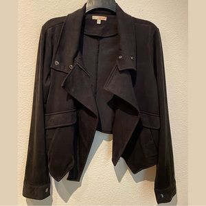 GIANNI BINI Suede Moto Jacket